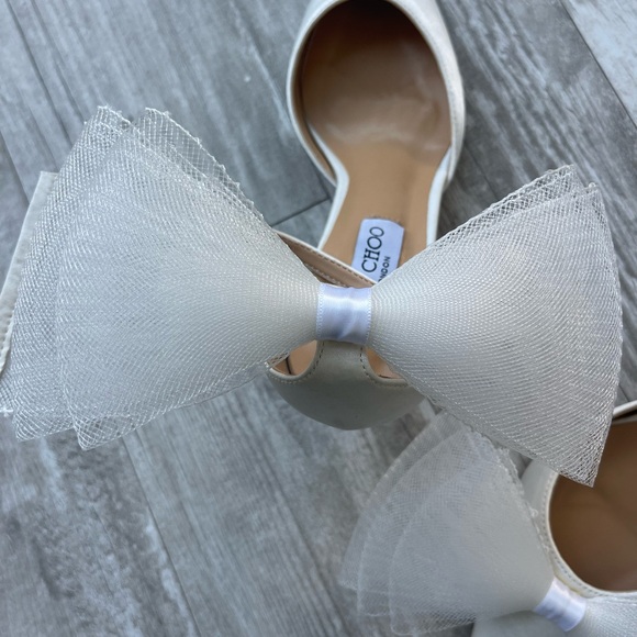 Jimmy Choo Averly 100 White Bow Heels – EU 40 / US 9 - Picture 11 of 11